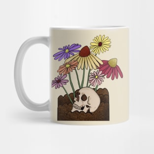 flower garden with skull Mug